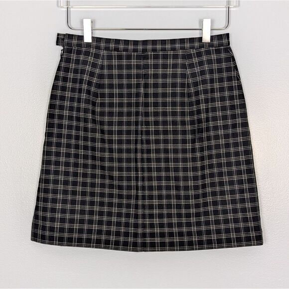 J. Crew Black Plaid A-Line Mini Skirt Women's 4 - Picture 5 of 8